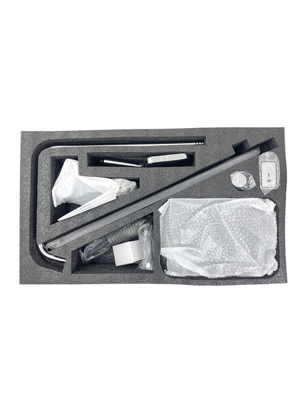 Душевая система SANTREK AQUA-1260 PRESTIGE (SAP-1260)  шар. d-35 с верхним душем, смесителем, гигиен лейкой (хром)