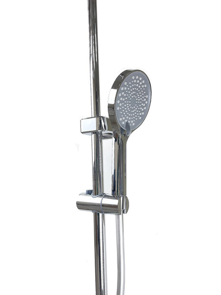 Душевая система SANTREK AQUA-1265 PRESTIGE (SAP-1265)  шар. d-35 с верхним душем, смесителем, гигиен лейкой (хром)