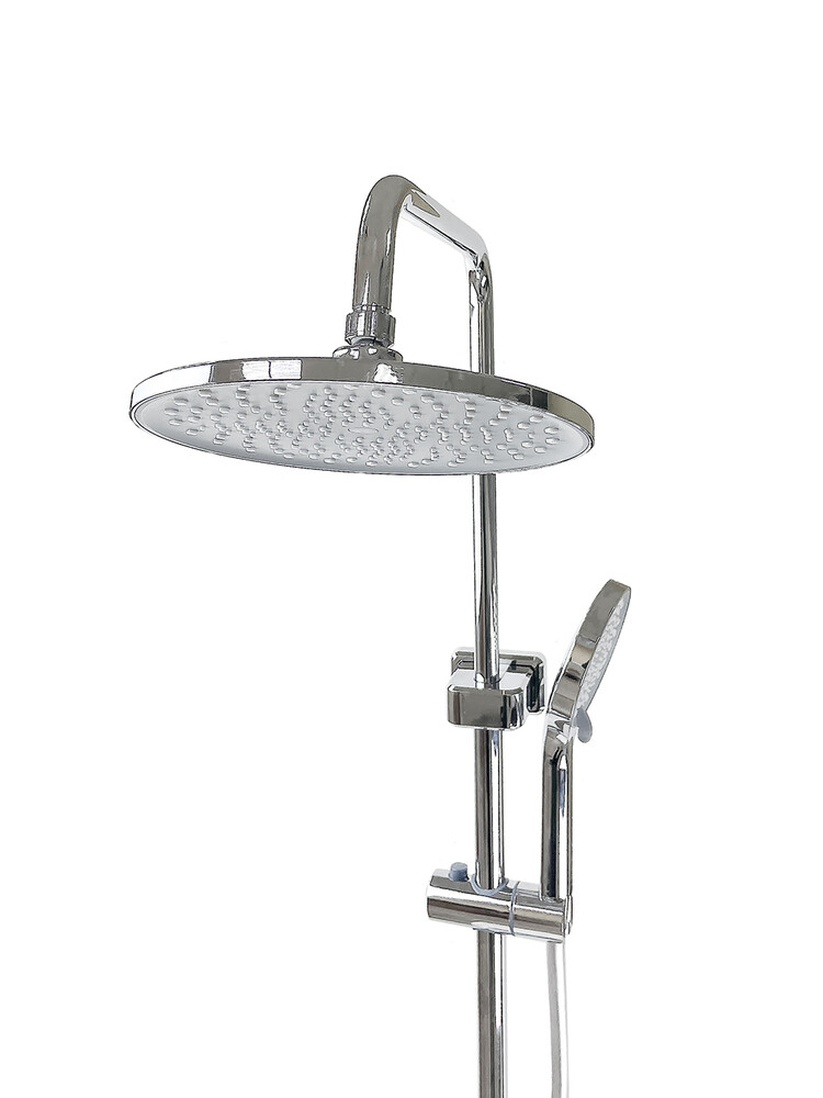 Душевая система SANTREK AQUA-1265 PRESTIGE (SAP-1265)  шар. d-35 с верхним душем, смесителем, гигиен лейкой (хром)