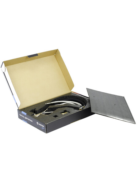  Смеситель Кухня SANTREK AQUA-1037 "PRESTIGE" (SAP-1037) шар. d-35 с гибким силиконовым изливом, с подключением фильтра питьевой воды (черный/хром)