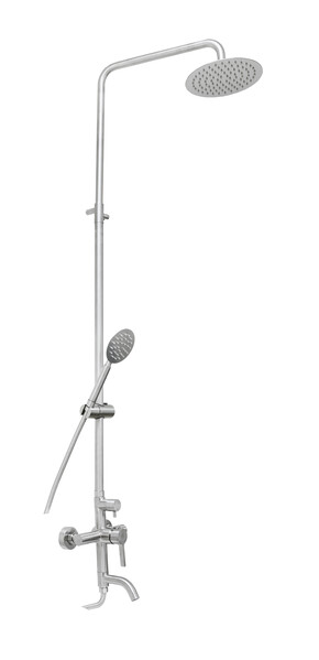 Душевая система SANTREK AQUA-993 INOX шар d-35 нерж, с верхним душем и смесителем 