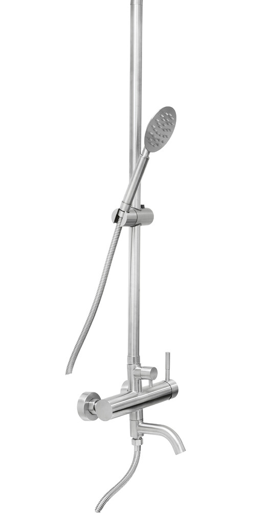 Душевая система SANTREK AQUA-996 INOX шар d-35 нерж, с верхним душем и смесителем 