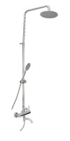 Душевая система SANTREK AQUA-996 INOX шар d-35 нерж, с верхним душем и смесителем 