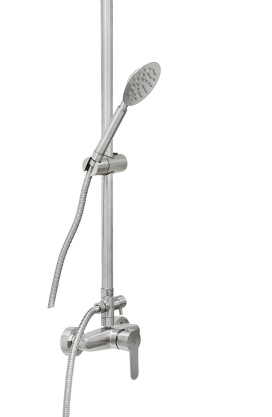  Душевая система SANTREK AQUA-997 INOX шар d-35 нерж, с верхним душем и смесителем (без излива)