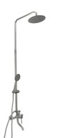 Душевая система SANTREK AQUA-998 INOX шар d-35 нерж, с верхним душем и смесителем 