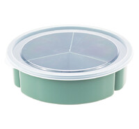 Менажница с крышкой 3 секции (3*300мл) Фисташковый ("М-пластика") (М 1124) 