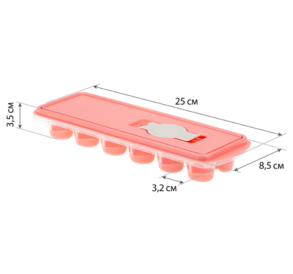 Форма для льда и шоколада СЕРДЦЕ с крышкой и клапаном ("М-пластика") (М 1258)