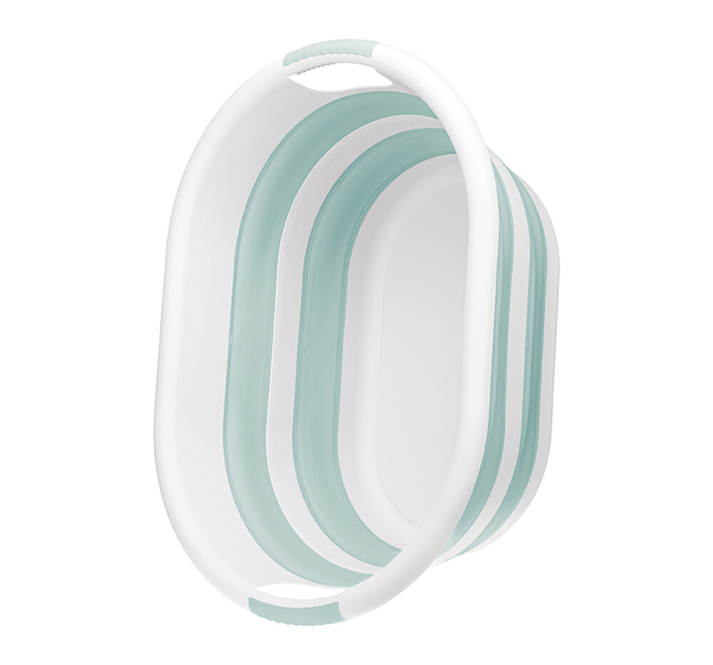 Таз складной ФЛЕКС 25л ОВАЛЬНЫЙ Морская волна (М-Пластика) (2504)