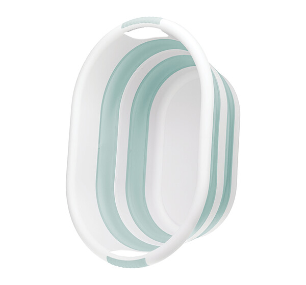 Таз складной ФЛЕКС 25л ОВАЛЬНЫЙ Морская волна (М-Пластика) (2504)