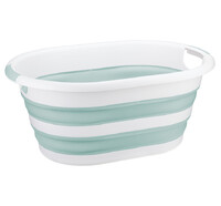 Таз складной ФЛЕКС 25л ОВАЛЬНЫЙ Морская волна (М-Пластика) (2504)