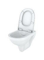 Унитаз ПОДВЕСНОЙ KIROVIT "СТАРК" Безободковый Белый, сиденье Slim, Микролифт (г.Киров)