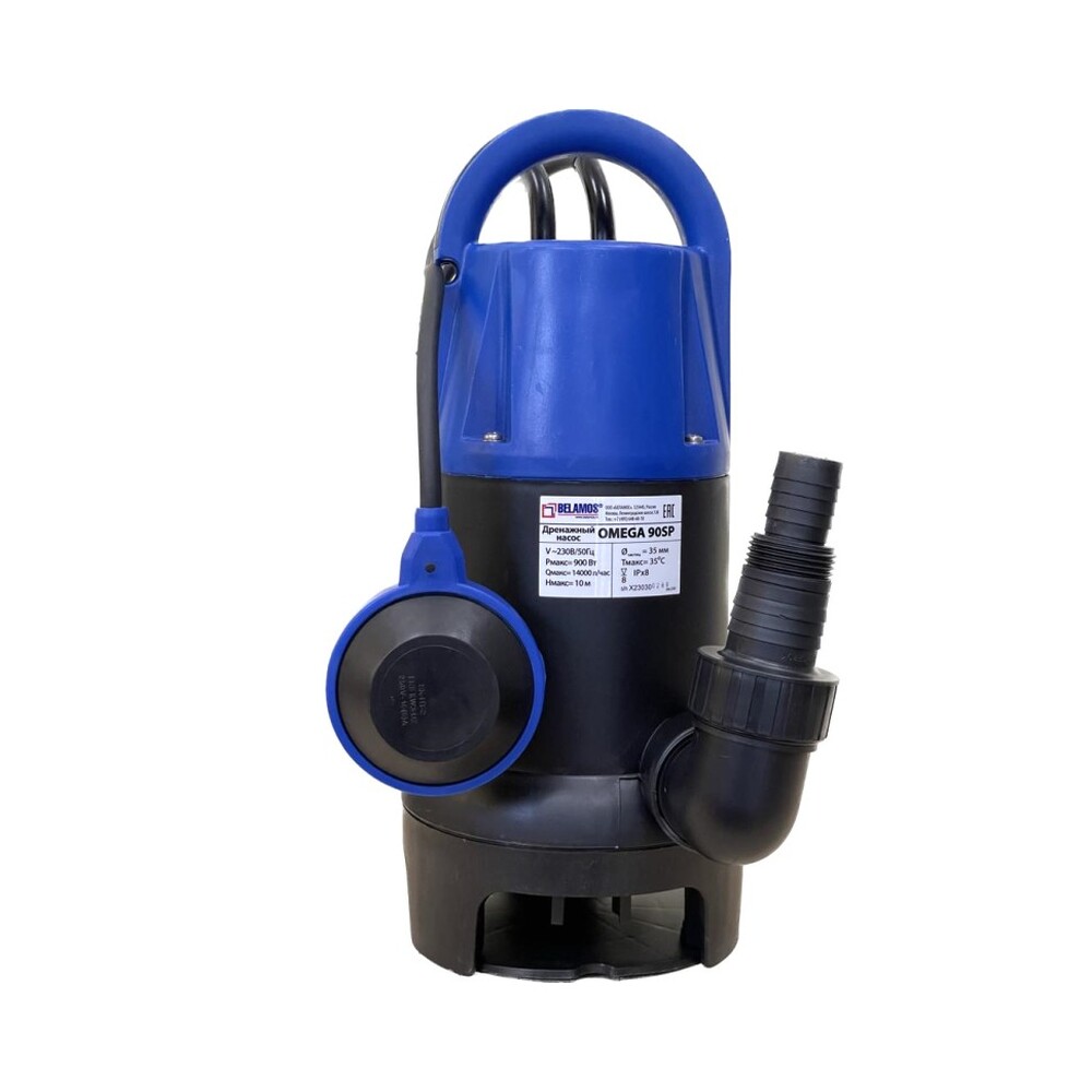 Насос погруж. дренаж. OMEGA 90 SP (0,90кВт.,произ.14000 л/ч.,высота под. 10 м.,пропуск.частиц 35 мм)