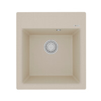 Мойка 9910008 HANKA 450 кухонная из кварцгранита, БЕЖЕВЫЙ 450*500 прямоугольная 1 чаша (крепеж, слив