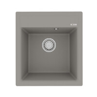 Мойка 9910009 HANKA 450 кухонная из кварцгранита, ГРЕЙ 450*500 прямоугольная 1 чаша (крепеж, сливная