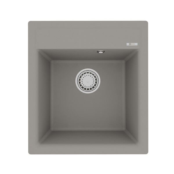Мойка 9910009 HANKA 450 кухонная из кварцгранита, ГРЕЙ 450*500 прямоугольная 1 чаша (крепеж, сливная