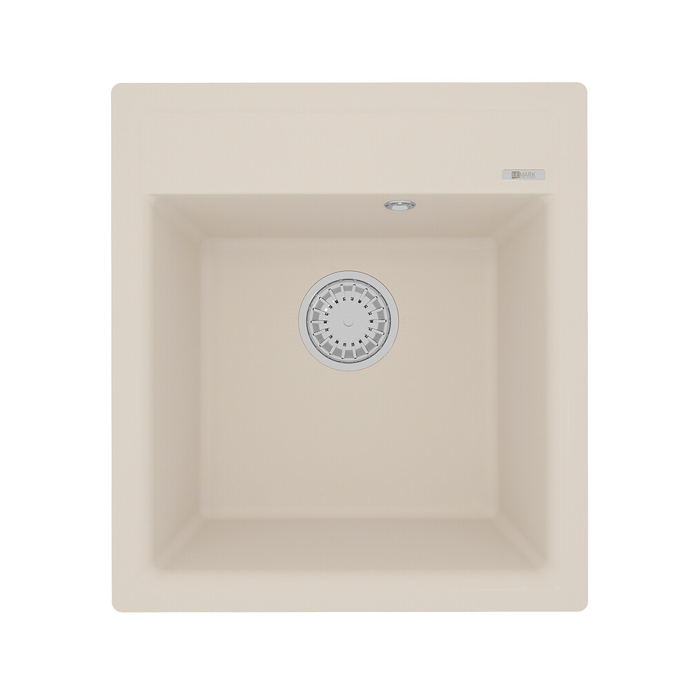 Мойка 9910012 HANKA 450 кухонная из кварцгранита, ШАМПАНЬ 450*500 прямоугольная 1чаша  (крепеж, слив