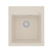 Мойка 9910012 HANKA 450 кухонная из кварцгранита, ШАМПАНЬ 450*500 прямоугольная 1чаша  (крепеж, слив