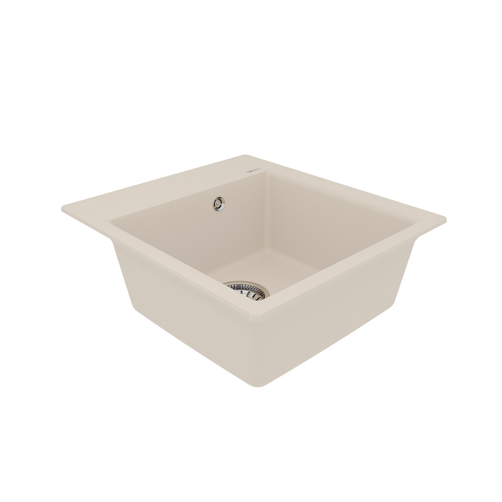 Мойка 9910012 HANKA 450 кухонная из кварцгранита, ШАМПАНЬ 450*500 прямоугольная 1чаша  (крепеж, слив