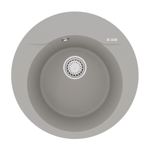 Мойка 9910003 SULA 500 кухонная из кварцгранита, ГРЕЙ круглая 1 чаша (крепеж, сливная арматура с пер