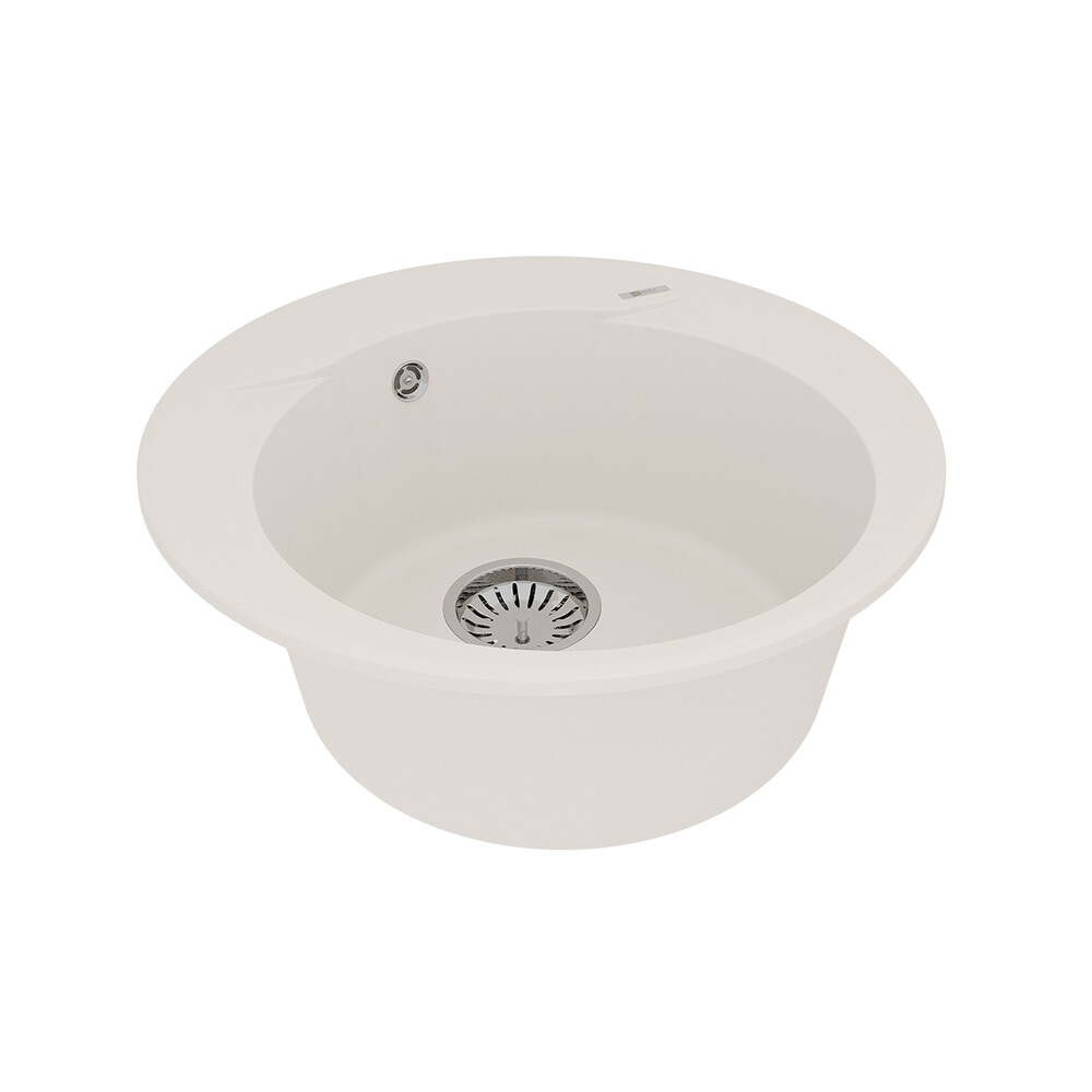 Мойка 9910004 SULA 500 кухонная из кварцгранита, ЖАСМИН круглая 1 чаша (крепеж, сливная арматура с п