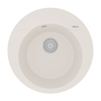 Мойка 9910004 SULA 500 кухонная из кварцгранита, ЖАСМИН круглая 1 чаша (крепеж, сливная арматура с п