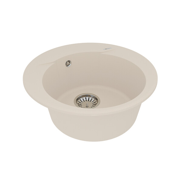 Мойка 9910006 SULA 500 кухонная из кварцгранита, ШАМПАНЬ круглая 1 чаша (крепеж, сливная арматура с 