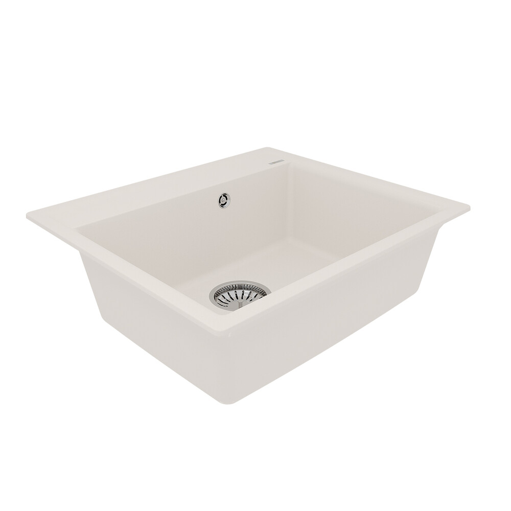 Мойка 9910016 HANKA 570 кухонная из кварцгранита, ЖАСМИН 570*500 прямоугольная 1 чаша (крепеж, сливная арматура с переливом) LEMARK