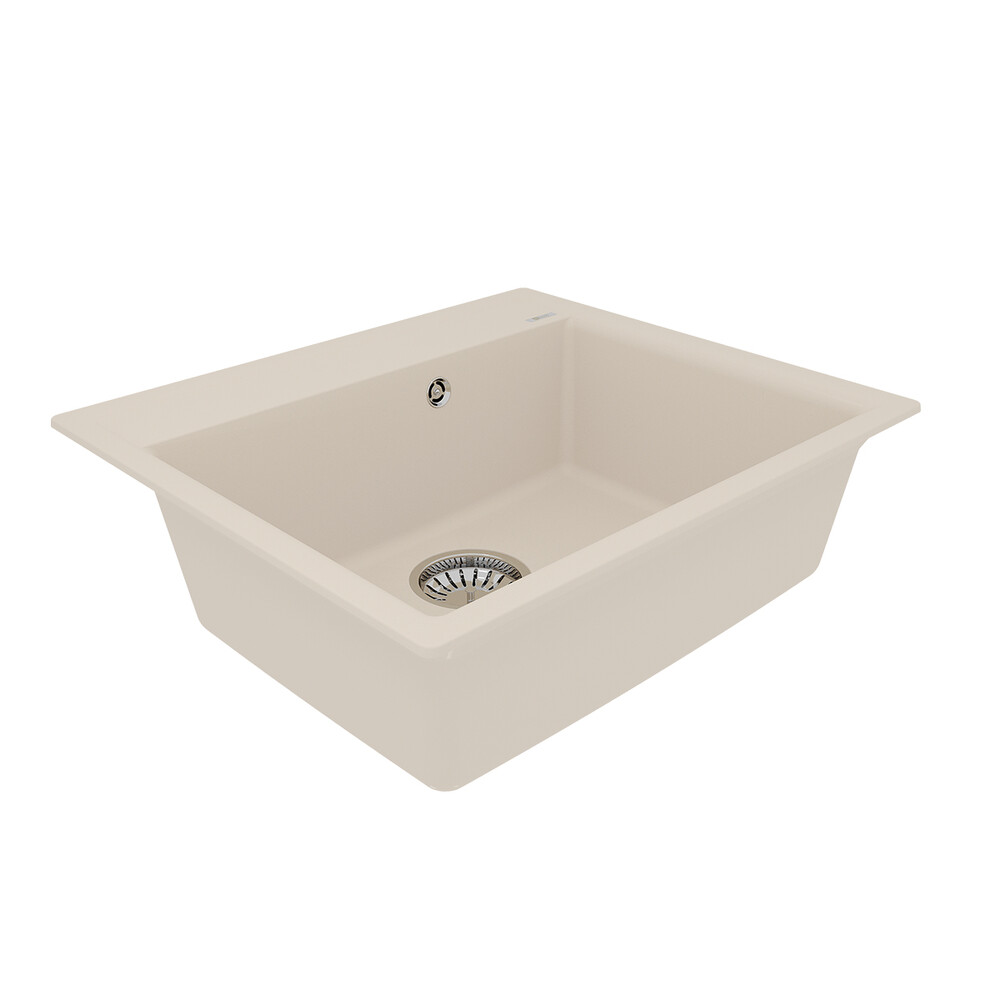 Мойка 9910018 HANKA 570 кухонная из кварцгранита, ШАМПАНЬ 570*500 прямоугольная 1 чаша (крепеж, слив