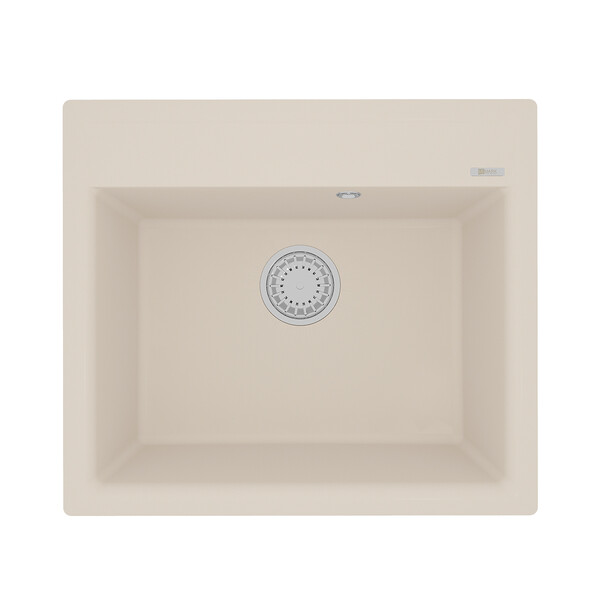 Мойка 9910018 HANKA 570 кухонная из кварцгранита, ШАМПАНЬ 570*500 прямоугольная 1 чаша (крепеж, слив