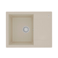 Мойка 9910020 IMANDRA 640 кухонная из кварцгранита, БЕЖЕВЫЙ 640*500 прямоугольная с крылом 1 чаша (к