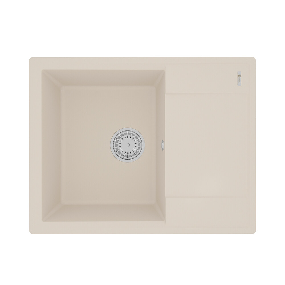 Мойка 9910024 IMANDRA 640 кухонная из кварцгранита, ШАМПАНЬ 640*500 прямоугольная с крылом 1 чаша (к