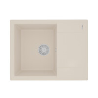 Мойка 9910024 IMANDRA 640 кухонная из кварцгранита, ШАМПАНЬ 640*500 прямоугольная с крылом 1 чаша (к