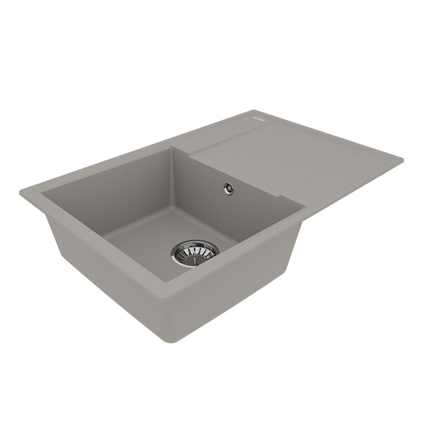 Мойка 9910027 IMANDRA 760 кухонная из кварцгранита, ГРЕЙ 760*500 прямоугольная с крылом 1 чаша (креп