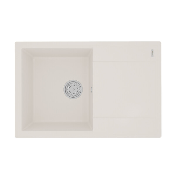 Мойка 9910028 IMANDRA 760 кухонная из кварцгранита, ЖАСМИН 760*500 прямоугольная с крылом 1 чаша (кр