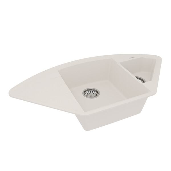 Мойка 9910046 IRKANA 980 кухонная из кварцгранита, ЖАСМИН 980*500 угловая с доп.чашей и крылом слева