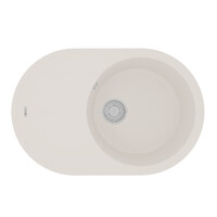 Мойка 9910058 LACHA 760 кухонная из кварцгранита, ЖАСМИН 760*500 овальная с крылом 1 чаша (крепеж, с