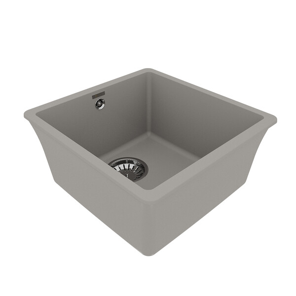 Мойка 9910063 SINARA 400-U кухонная подстольная из кварцгранита, ГРЕЙ 400*420 прямоугольная 1 чаша (