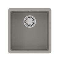 Мойка 9910063 SINARA 400-U кухонная подстольная из кварцгранита, ГРЕЙ 400*420 прямоугольная 1 чаша (
