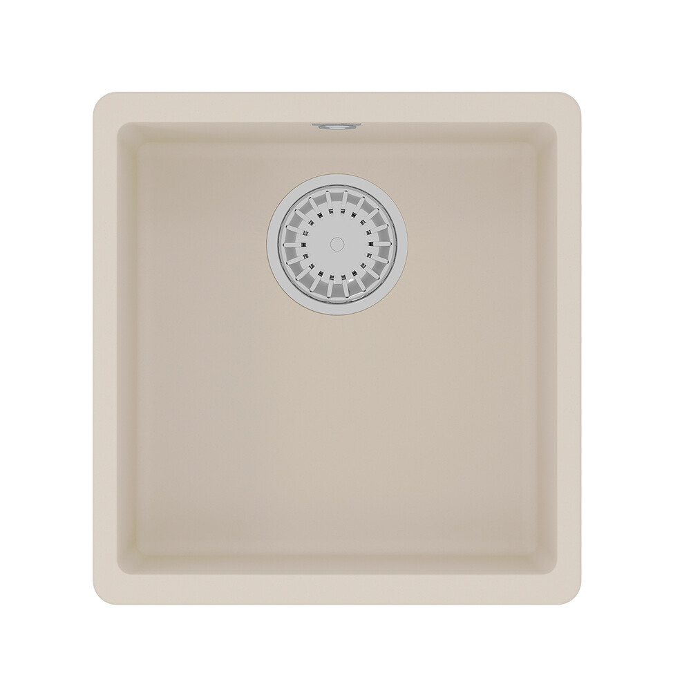 Мойка 9910066 SINARA 400-U кухонная подстольная из кварцгранита, ШАМПАНЬ 400*420 прямоугольная 1 чаш