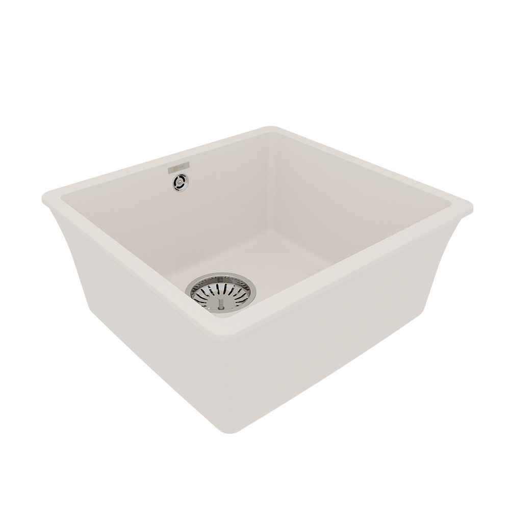 Мойка 9910070 SINARA 440-U кухонная подстольная из кварцгранита, ЖАСМИН 440*420 прямоугольная 1 чаша