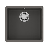 Мойка 9910071 SINARA 440-U кухонная подстольная из кварцгранита, СЕРЫЙ ШЕЛК 440*420 прямоугольная 1 