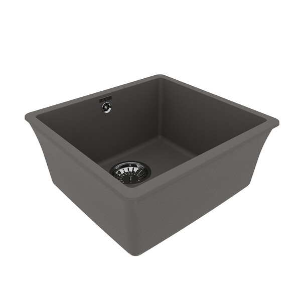 Мойка 9910071 SINARA 440-U кухонная подстольная из кварцгранита, СЕРЫЙ ШЕЛК 440*420 прямоугольная 1 