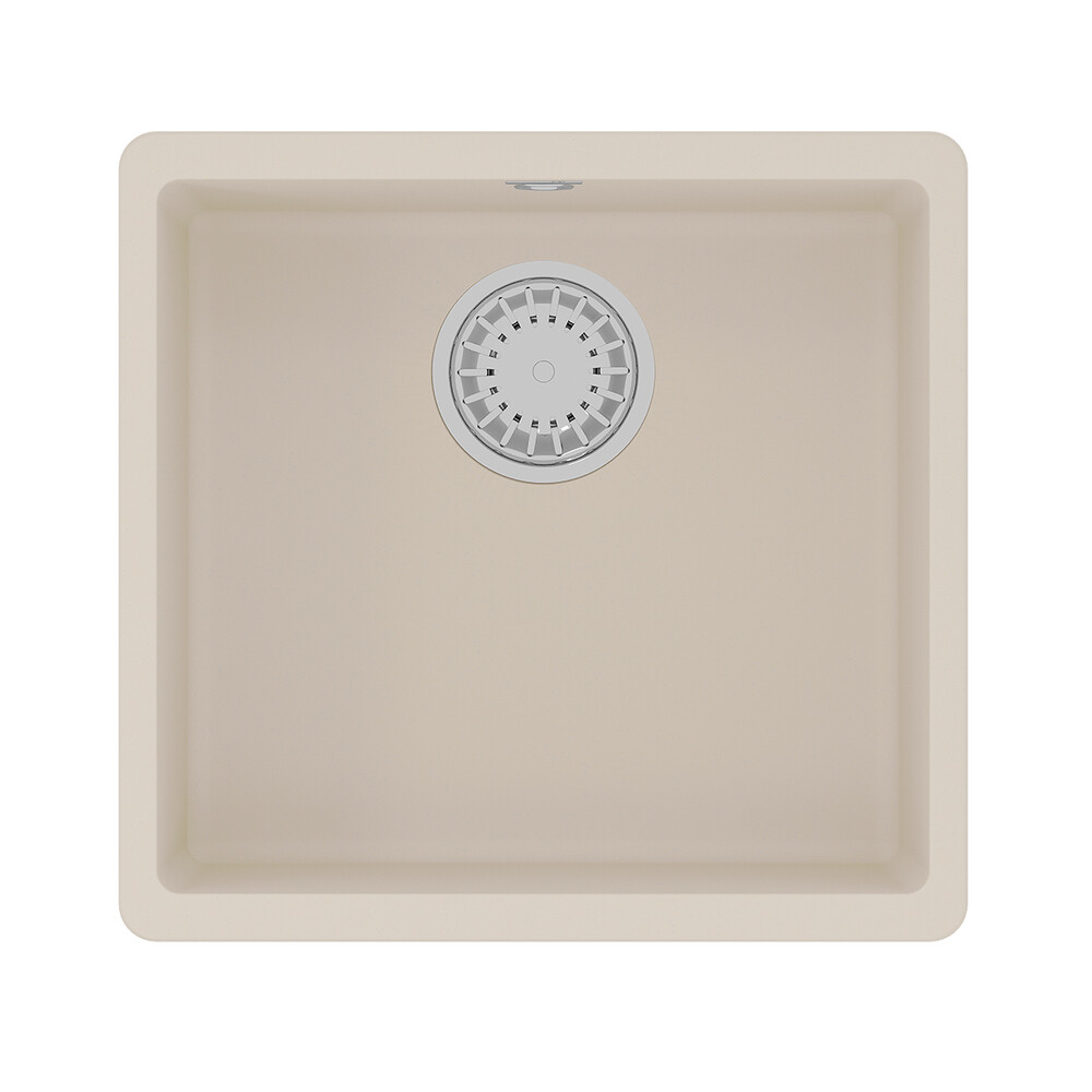 Мойка 9910072 SINARA 440-U кухонная подстольная из кварцгранита, ШАМПАНЬ 440*420 прямоугольная 1 чаш