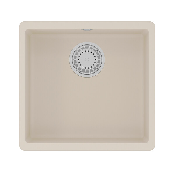 Мойка 9910072 SINARA 440-U кухонная подстольная из кварцгранита, ШАМПАНЬ 440*420 прямоугольная 1 чаш