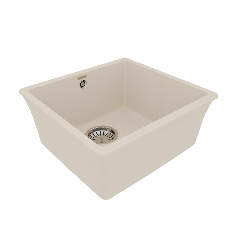 Мойка 9910072 SINARA 440-U кухонная подстольная из кварцгранита, ШАМПАНЬ 440*420 прямоугольная 1 чаш