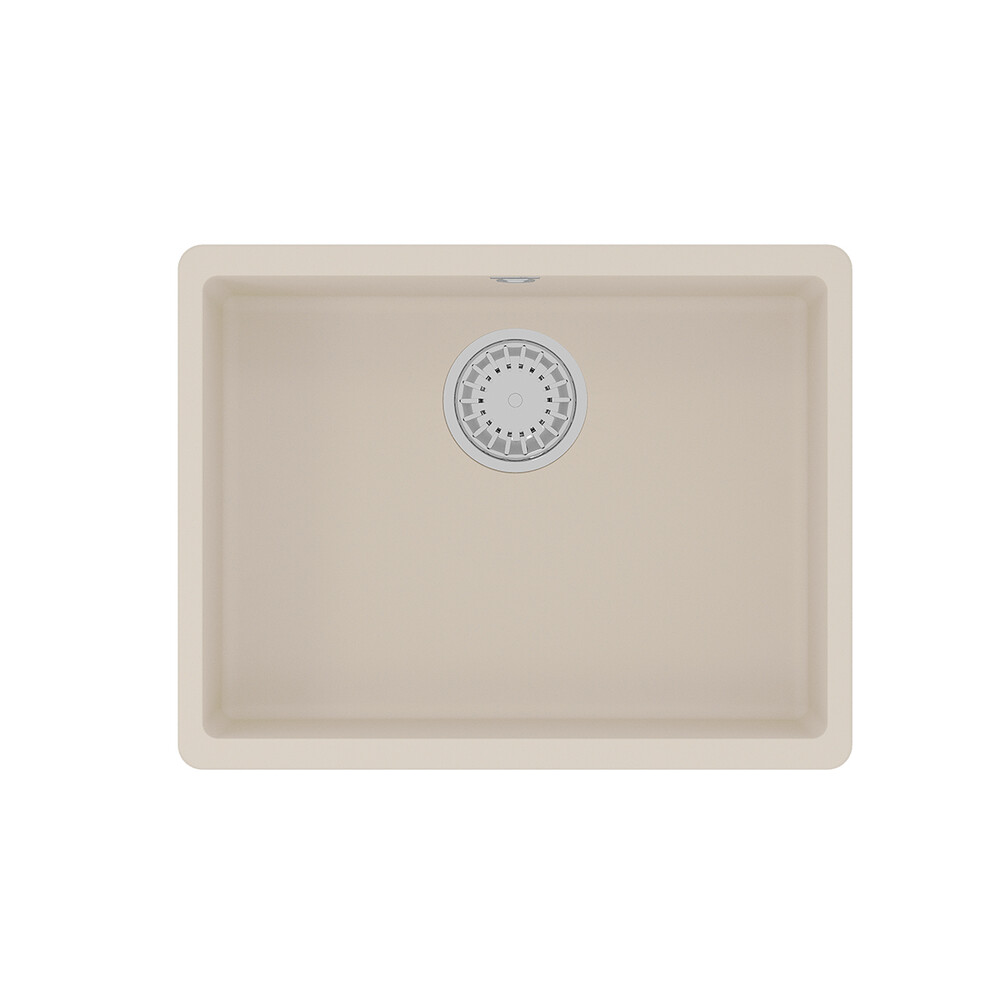 Мойка 9910078 SINARA 540-U кухонная подстольная из кварцгранита, ШАМПАНЬ 540*420 прямоугольная 1 чаша (крепеж, сливная арматура с переливом) LEMARK