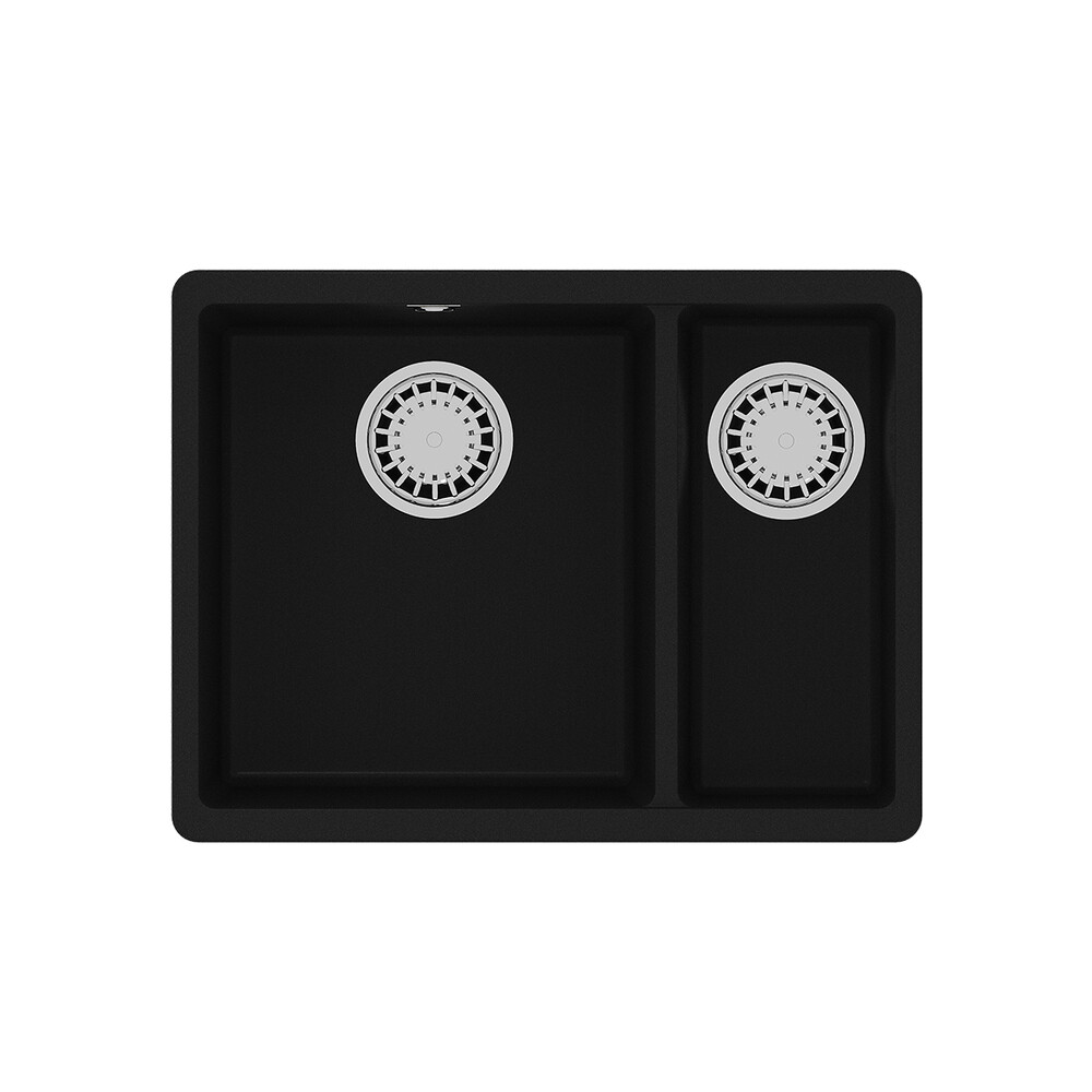 Мойка 9910079 SINARA 550.2-U кухонная подстольная из кварцгранита, АНТРАЦИТ 550*420 прямоугольная 1,