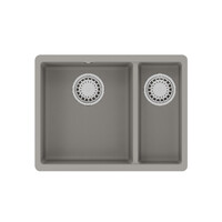 Мойка 9910081 SINARA 550.2-U кухонная подстольная из кварцгранита, ГРЕЙ 550*420 прямоугольная 1,5 ча