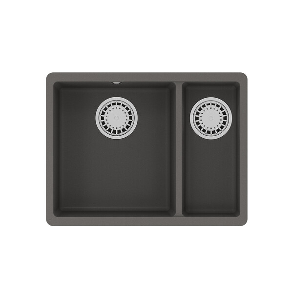 Мойка 9910083 SINARA 550.2-U кухонная подстольная из кварцгранита СЕРЫЙ ШЕЛК 550*420 прямоугольная 1