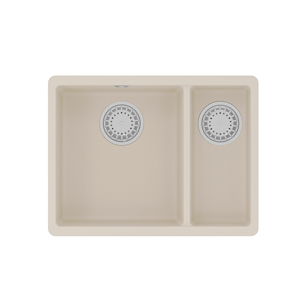 Мойка 9910084 SINARA 550.2-U кухонная подстольная из кварцгранита, ШАМПАНЬ 550*420 прямоугольная 1,5